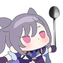 Keqing holding a spoon